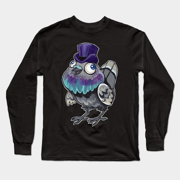 Dapper pigeon Long Sleeve T-Shirt by BiancaRomanStumpff